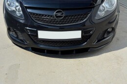 Cup Spoilerlippe Front Ansatz passend für OPEL CORSA D NÜRBURG (passend für OPC / VXR STOßSTANGE) schwarz Hochglanz