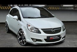 Cup Spoilerlippe Front Ansatz passend für OPEL CORSA D (vor Facelift) schwarz Hochglanz