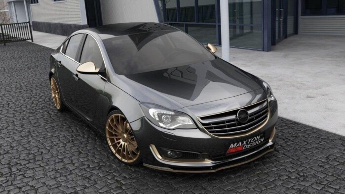 Cup Spoilerlippe Front Ansatz für Opel INSIGNIA MK1 FL schwarz Hochglanz