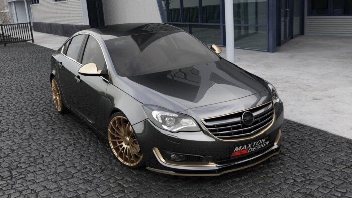 Cup Spoilerlippe Front Ansatz passend für OPEL INSIGNIA MK1 Facelift schwarz Hochglanz