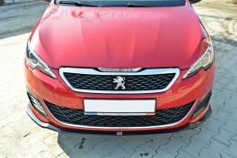 Cup Spoilerlippe Front Ansatz für v.1 PEUGEOT 308 II GTI schwarz Hochglanz