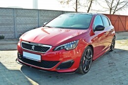 Cup Spoilerlippe Front Ansatz V.1 passend für PEUGEOT 308 II GTI schwarz Hochglanz