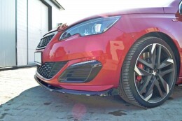 Cup Spoilerlippe Front Ansatz für v.2 PEUGEOT 308 II GTI schwarz Hochglanz
