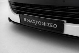 Cup Spoilerlippe Front Ansatz V.1 passend für Peugeot RCZ Mk1 schwarz Hochglanz