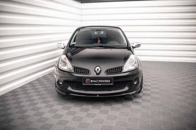 Cup Spoilerlippe Front Ansatz passend für RENAULT CLIO III RS schwarz Hochglanz