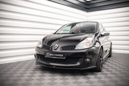 Cup Spoilerlippe Front Ansatz passend für RENAULT CLIO III RS schwarz Hochglanz