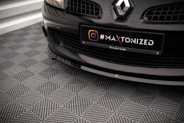 Cup Spoilerlippe Front Ansatz passend für RENAULT CLIO III RS schwarz Hochglanz
