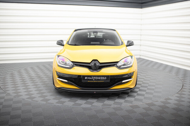 Cup Spoilerlippe Front Ansatz passend für RENAULT MEGANE 3 RS v.1 schwarz Hochglanz