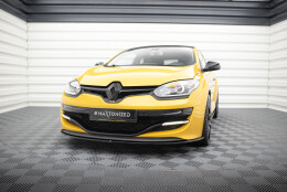 Cup Spoilerlippe Front Ansatz passend für RENAULT MEGANE 3 RS v.1 schwarz Hochglanz