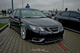 Cup Spoilerlippe Front Ansatz passend für SAAB 9-3 TURBO X Carbon Look