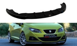 Street+ Spoilerlippe Front Ansatz passend für Seat Ibiza IV (6J) vor FL schwarz Hochglanz