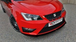 Cup Spoilerlippe Front Ansatz für Seat IBIZA IV CUPRA 6J FL schwarz Hochglanz