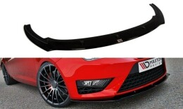Cup Spoilerlippe Front Ansatz passend für SEAT IBIZA IV CUPRA (6J) Facelift schwarz Hochglanz
