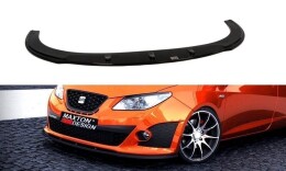 Cup Spoilerlippe Front Ansatz passend für SEAT IBIZA IV CUPRA(6J) vor Facelift schwarz Hochglanz