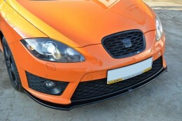 Cup Spoilerlippe Front Ansatz V.2 passend für SEAT LEON MK2 CUPRA / FR Facelift schwarz Hochglanz