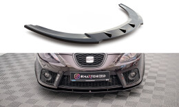 Cup Spoilerlippe Front Ansatz passend für SEAT LEON MK2 CUPRA FR (vor Facelift) schwarz Hochglanz
