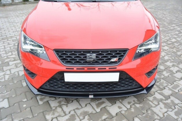 Street+ Spoilerlippe Front Ansatz passend für Seat Leon III CUPRA / FR schwarz Hochglanz