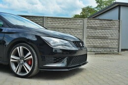 Cup Spoilerlippe Front Ansatz passend für SEAT LEON III CUPRA / FR schwarz Hochglanz