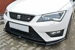 Cup Spoilerlippe Front Ansatz passend für SEAT LEON III CUPRA / FR schwarz Hochglanz