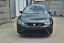 Street+ Spoilerlippe Front Ansatz passend für Seat Leon III CUPRA / FR schwarz Hochglanz