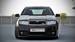 Street+ Spoilerlippe Front Ansatz passend für Skoda Fabia RS Mk1 schwarz Hochglanz