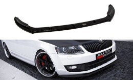 Cup Spoilerlippe Front Ansatz V.2 passend für Skoda Octavia Mk3 schwarz Hochglanz