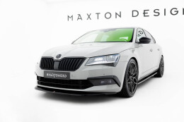 Cup Spoilerlippe Front Ansatz V.1 passend für Skoda Superb Liftback / Combi Mk3 schwarz Hochglanz