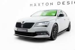 Cup Spoilerlippe Front Ansatz V.2 passend für Skoda Superb Liftback / Combi Mk3 schwarz Hochglanz