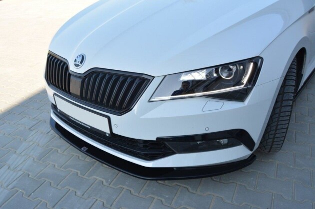 Cup Spoilerlippe Front Ansatz V.3 für Skoda Superb Mk3 schwarz matt