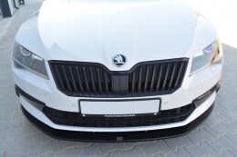 Cup Spoilerlippe Front Ansatz V.3 passend für Skoda Superb Mk3 schwarz matt