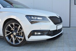 Cup Spoilerlippe Front Ansatz V.3 passend für Skoda Superb Mk3 schwarz matt