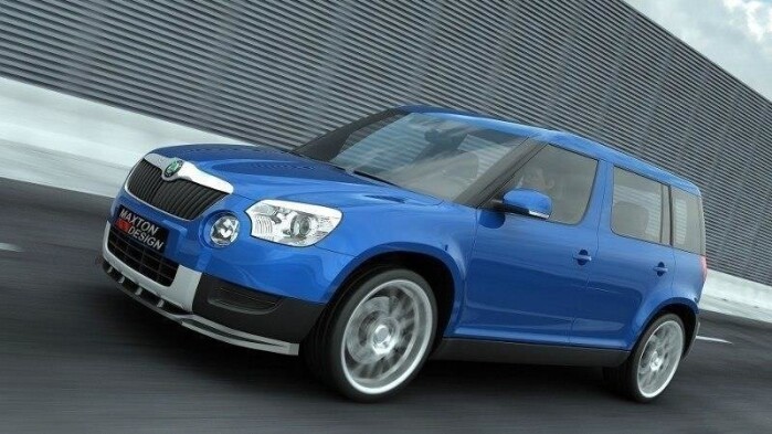 Street+ Spoilerlippe Front Ansatz passend für Skoda Yeti schwarz Hochglanz