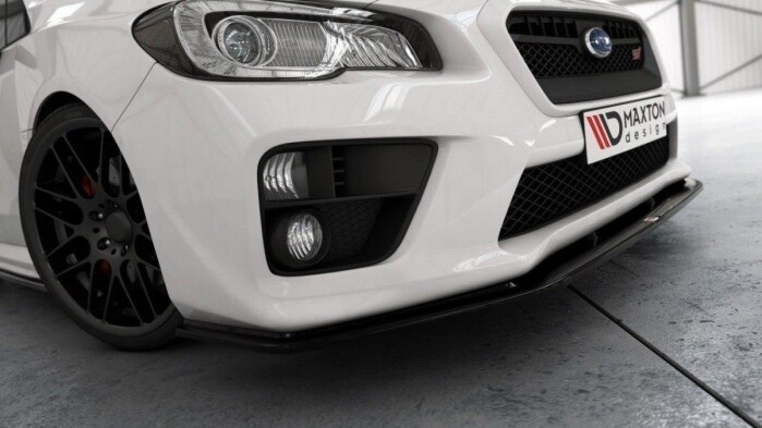 Cup Spoilerlippe Front Ansatz V.2 passend für SUBARU WRX STI schwarz Hochglanz