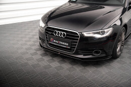 Cup Spoilerlippe Front Ansatz V.1 passend für Audi A6 C7 schwarz Hochglanz