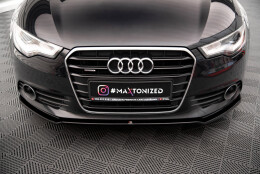 Cup Spoilerlippe Front Ansatz V.1 passend für Audi A6 C7 schwarz Hochglanz