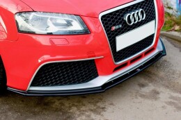 Cup Spoilerlippe Front Ansatz V.1 passend für Audi RS3 8P schwarz Hochglanz