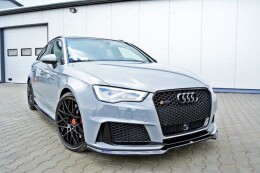 Street+ Spoilerlippe Front Ansatz V.1 passend für Audi RS3 8V Sportback schwarz Hochglanz