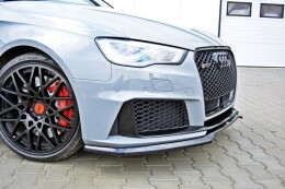 Street+ Spoilerlippe Front Ansatz V.1 passend für Audi RS3 8V Sportback schwarz Hochglanz