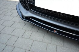 Cup Spoilerlippe Front Ansatz V.1 passend für Audi RS7 C7 schwarz Hochglanz