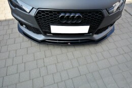 Cup Spoilerlippe Front Ansatz V.1 passend für Audi RS7 C7 schwarz Hochglanz