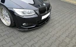 Cup Spoilerlippe Front Ansatz V.1 für BMW 3er E92 M Paket FACELIFT schwarz Hochglanz