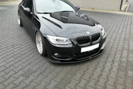 Cup Spoilerlippe Front Ansatz V.1 für BMW 3er E92 M Paket FL schwarz Hochglanz