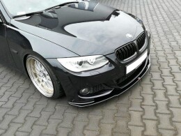 Cup Spoilerlippe Front Ansatz V.1 für BMW 3er E92 M Paket FL schwarz Hochglanz