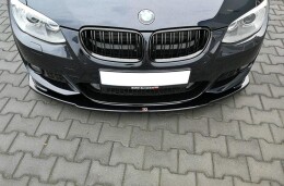 Cup Spoilerlippe Front Ansatz V.1 passend für BMW 3er E92 M Paket FACELIFT schwarz Hochglanz