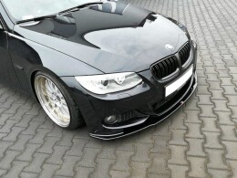Street+ Spoilerlippe Front Ansatz V.1 passend für BMW 3er E92 M Paket FL schwarz Hochglanz