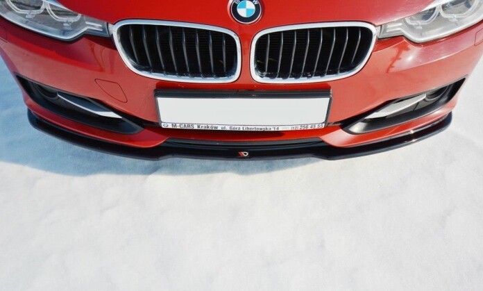 Cup Spoilerlippe Front Ansatz V.1 passend für BMW 3er F30 schwarz Hochglanz