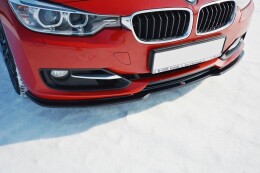 Cup Spoilerlippe Front Ansatz V.1 für BMW 3er F30 schwarz Hochglanz