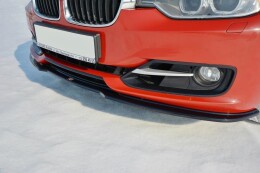Cup Spoilerlippe Front Ansatz V.1 passend für BMW 3er F30 schwarz Hochglanz