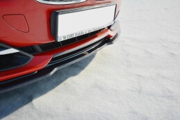 Cup Spoilerlippe Front Ansatz V.1 passend für BMW 3er F30 schwarz Hochglanz