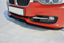 Cup Spoilerlippe Front Ansatz V.1 für BMW 3er F30 schwarz matt